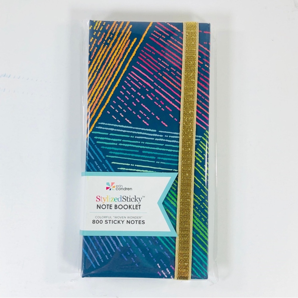 Erin Condren Vibrant Sticky Note Booklet - Blue and Gold - Picture 1 of 2